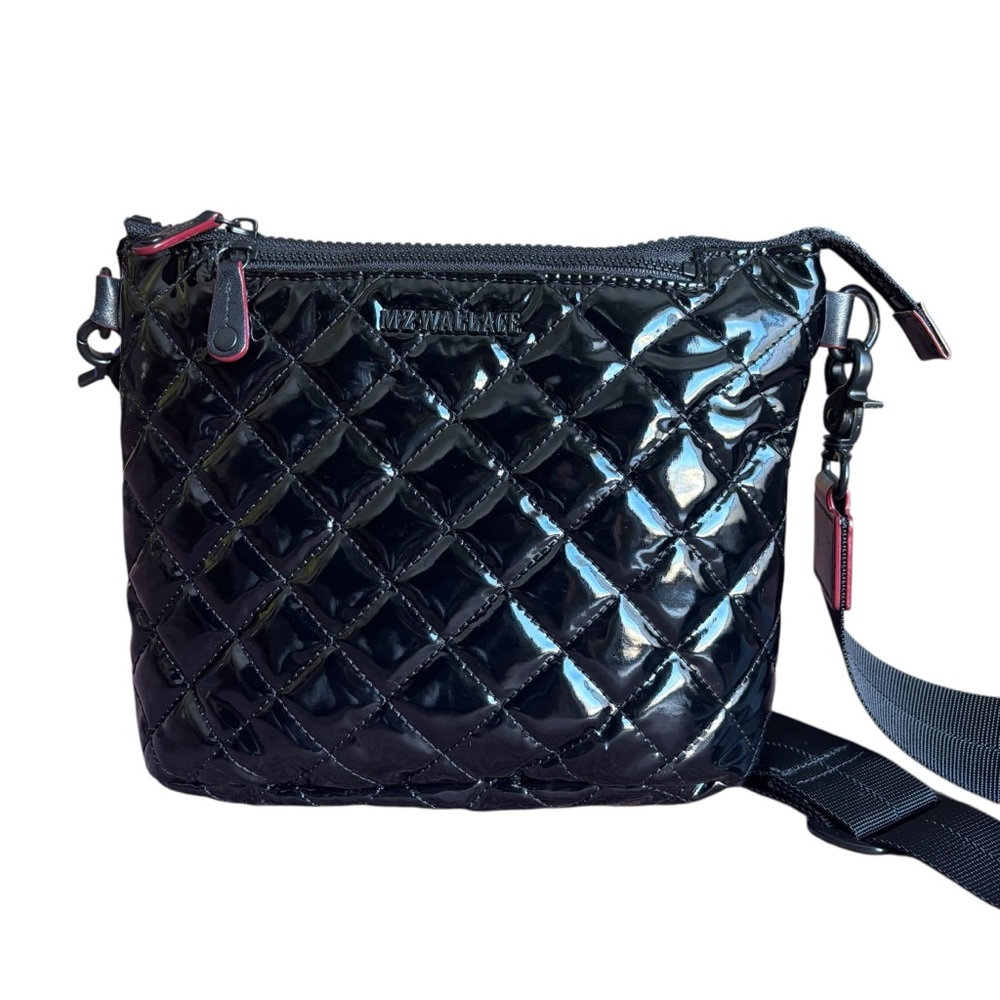 MZ Wallace Black Quilted Crossbody Bag